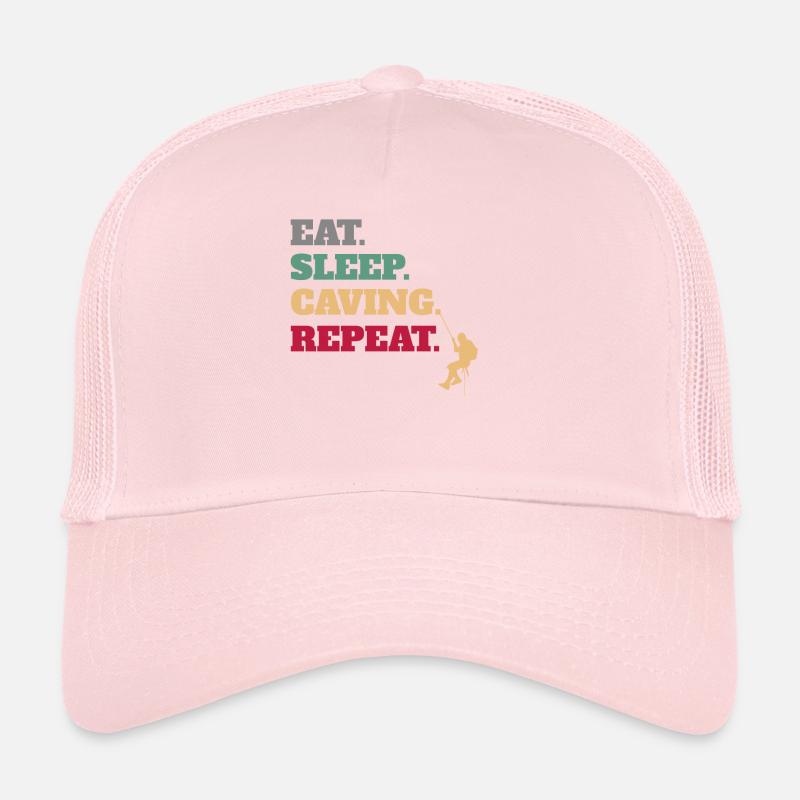 Eat Sleep Caving Repeat Trucker Cap