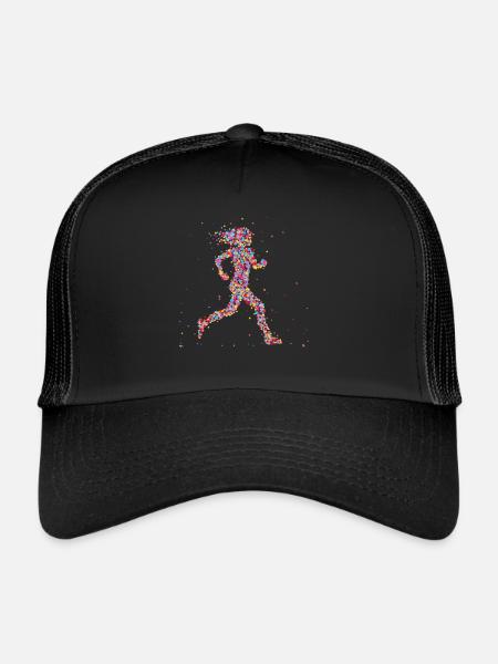 Jogging Runner Marathon - Casquette trucker  - noir/noir - Devant