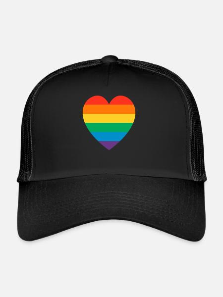Arc-en-ciel - Casquette trucker  - noir/noir - Devant