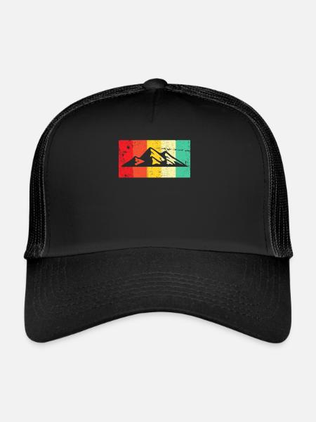 Montagnes Reto - Casquette trucker  - noir/noir - Devant
