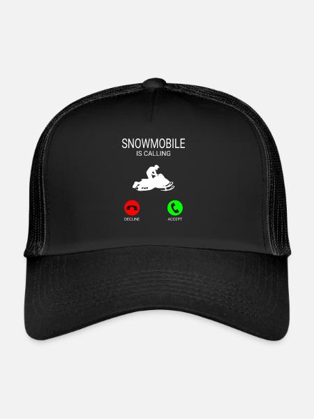 Snowmobile appelle le t-shirt de motoneige fantaisie - Casquette trucker  - noir/noir - Devant