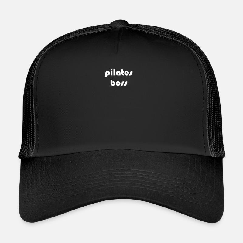Pilates - Patron de Pilates - Casquette trucker  - noir/noir