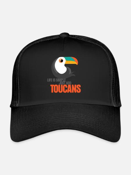 Tukan Toucan's cute toucans - Trucker Cap - black/black - Front