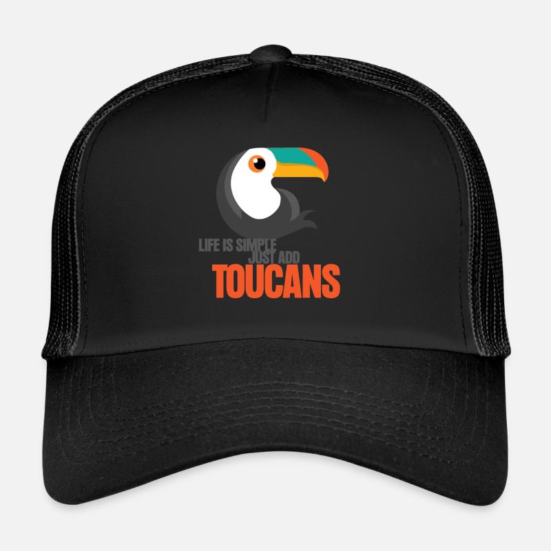 Tukan Toucans niedliche Tukane - Trucker Cap - Schwarz/Schwarz