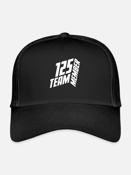TEAM MEMBER 125 JERSEY NUMBER SHIRT NUMBER - Trucker Cap - black/black - Front