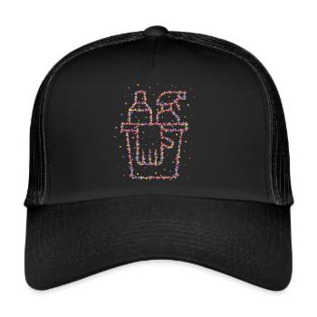 Cleaner Cleaning bucket Cleaning lady - Trucker Cap - black/black - Front