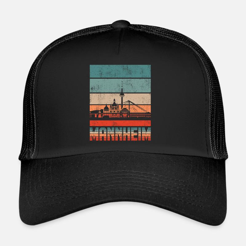 Mannheim - Trucker Cap - Schwarz/Schwarz