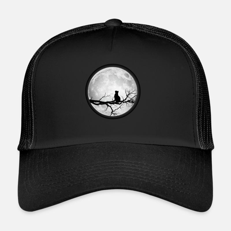 Mond Vollmond Katze Weltraum Trucker Cap