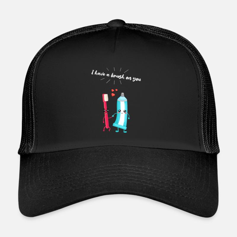Toothbrush & Toothpaste Pair Gift for Dentists Trucker Cap