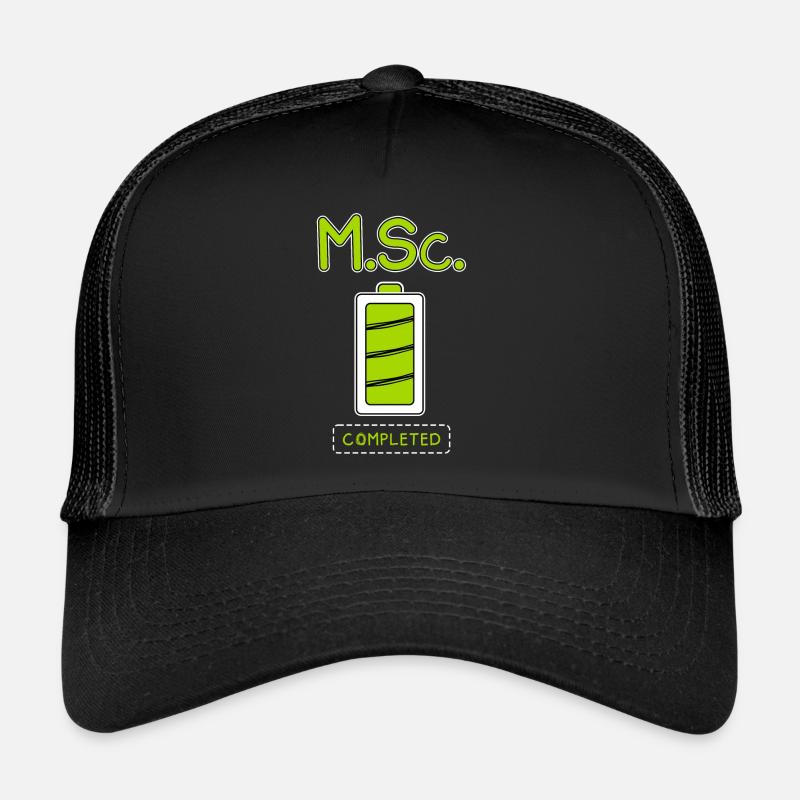 Master of Sciene completed Master Abschluss - Trucker Cap - Schwarz/Schwarz