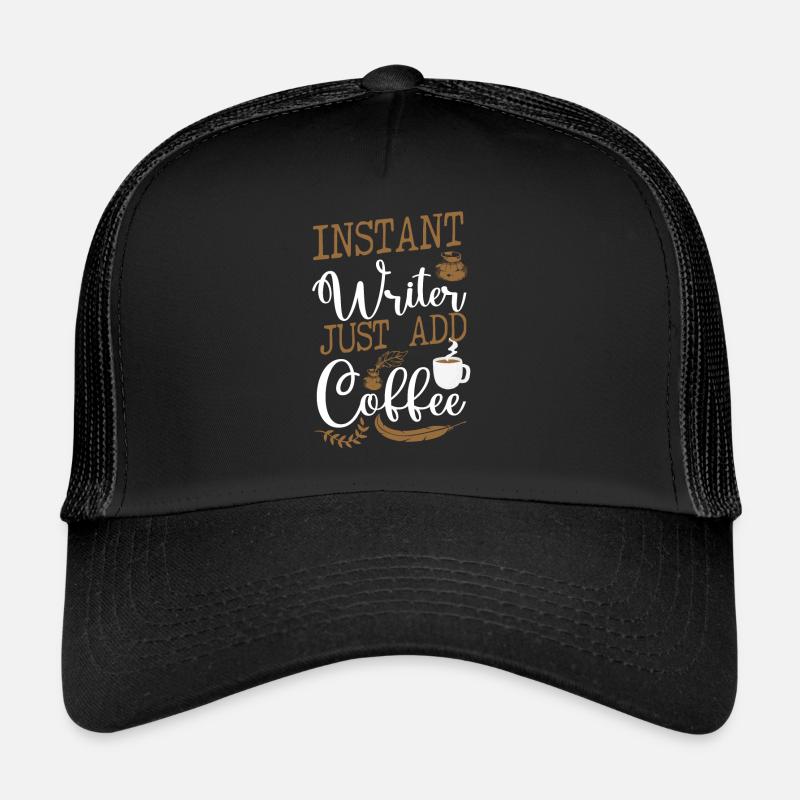 Writing Coffee Novel Writer & Trucker Cap