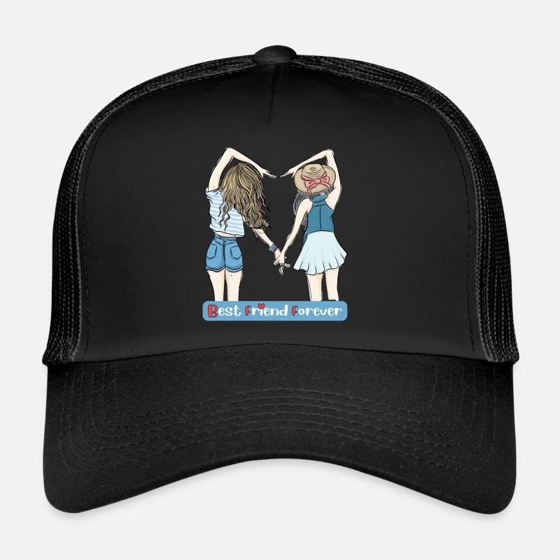 BFF - Bester Freund für immer - Trucker Cap - Schwarz/Schwarz