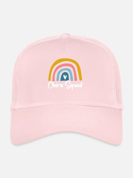 Chiro Squad Chiropraticien Chiropraticien Médecin osseux - Casquette trucker  - rose pâle - Devant
