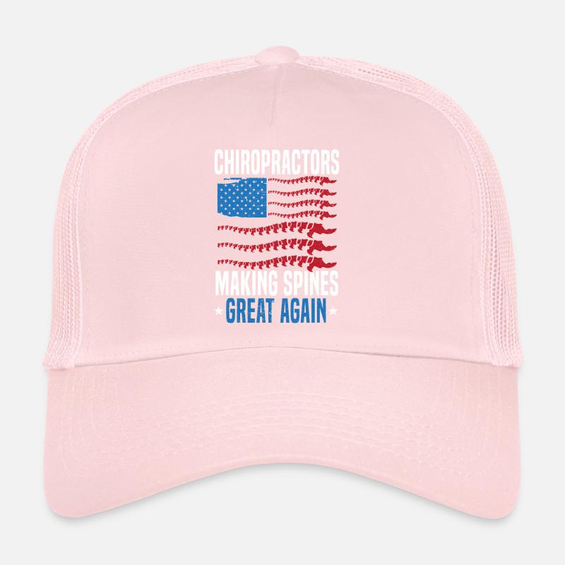 Chiropractors Making Spines Great Again USA Flag Trucker Cap