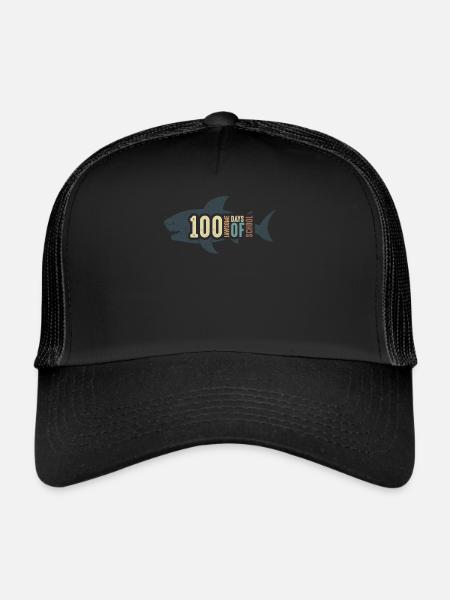 Jawsome Shark 100 jours d’école - Casquette trucker  - noir/noir - Devant