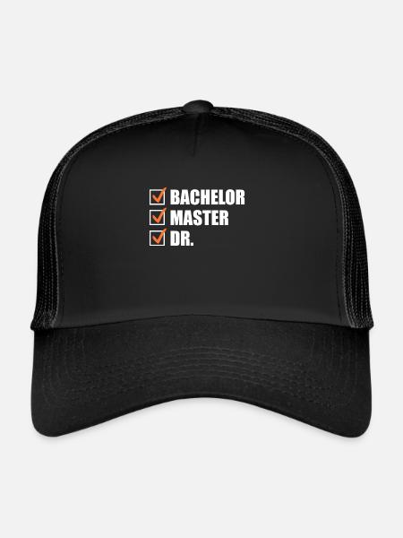 Doctorat 2022 Thèse de doctorat - Casquette trucker  - noir/noir - Devant