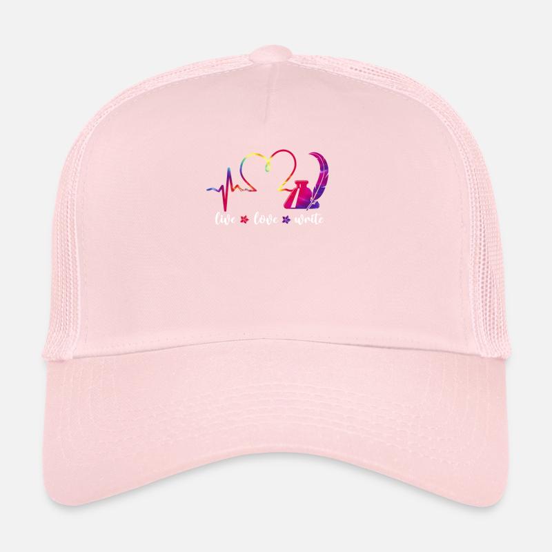 Writing Heart Novel Writer & Trucker Cap