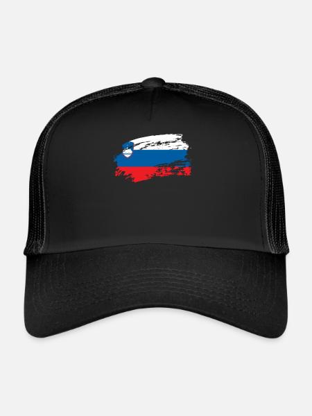 slovénie slovénie - Casquette trucker  - noir/noir - Devant