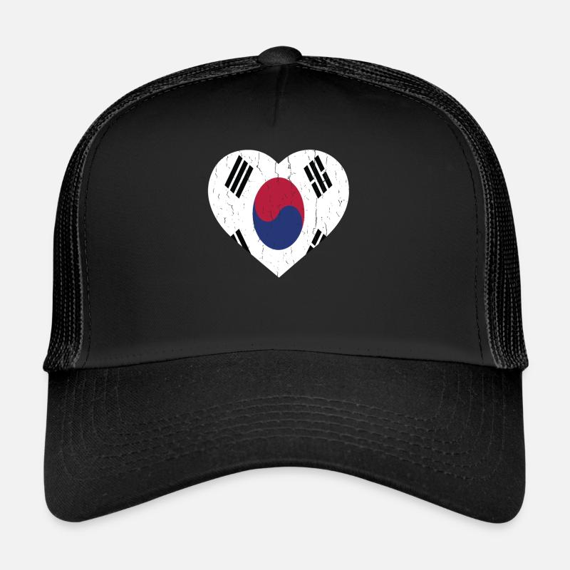 SOUTH KOREA - Trucker Cap - Schwarz/Schwarz