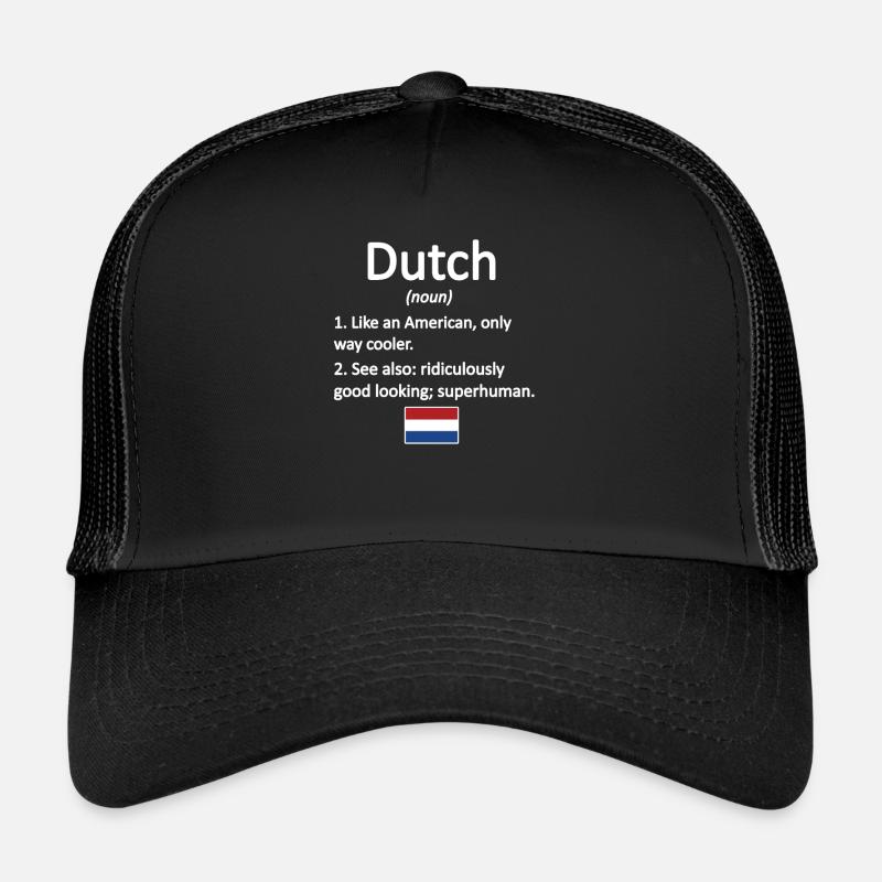 Dutch Netherlands Dutch roots - Trucker Cap - black/black