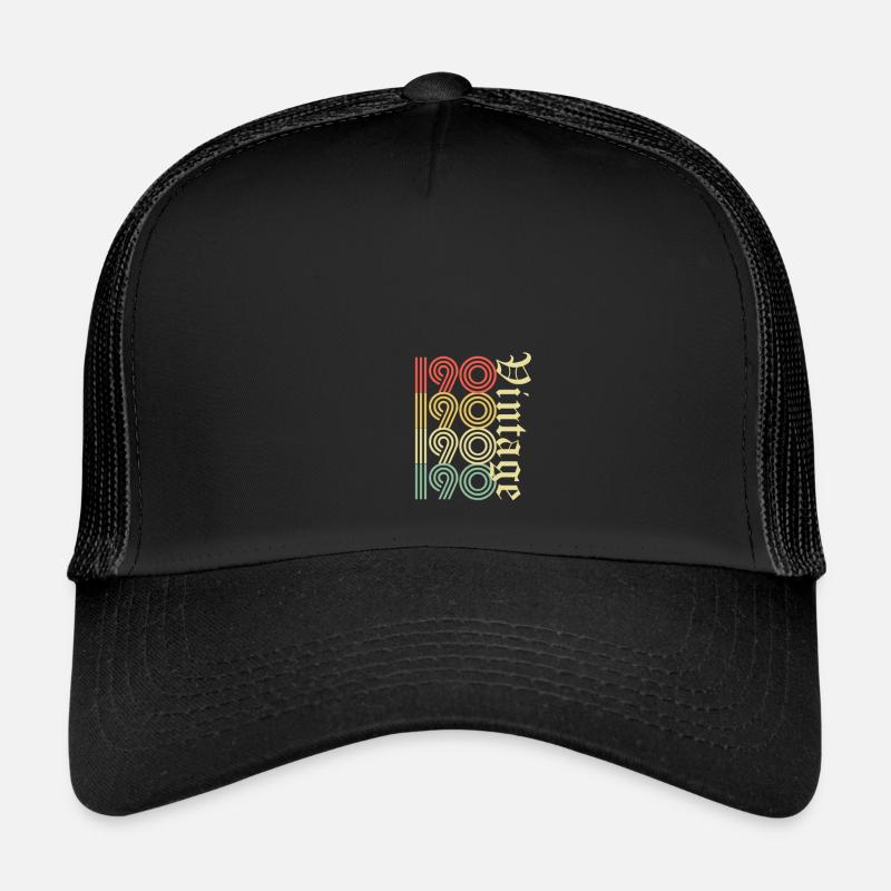 190 190 190 190 retro - Trucker Cap - Schwarz/Schwarz