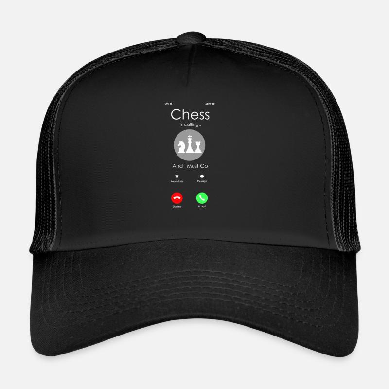 Chess Player Chess Piece Vintage - Trucker Cap - Schwarz/Schwarz