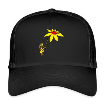 Flower Fairy Florist Floristry Flowers Gift - Trucker Cap - black/black - Front