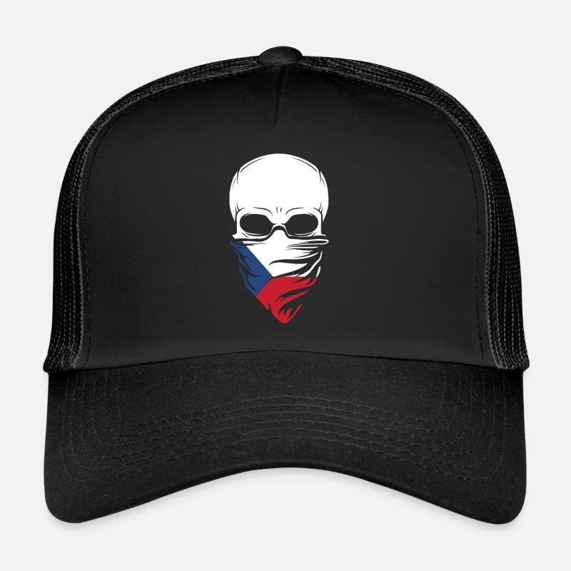 Dia De Los Muertos - Czech Republic Skull Trucker Cap