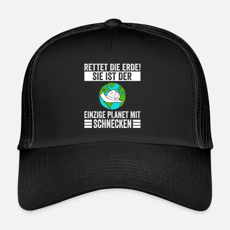Umweltschutz Schnecke Schnecken - Trucker Cap - Schwarz/Schwarz