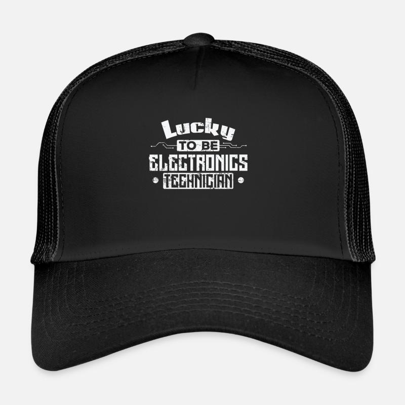 Lucky to be Electronics Technician Profession - Trucker Cap - black/black