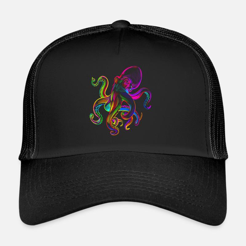 octopus octopuses funny colorfull Trucker Cap