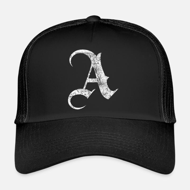 T-Shirt-Alphabet Initiale A Trucker Cap