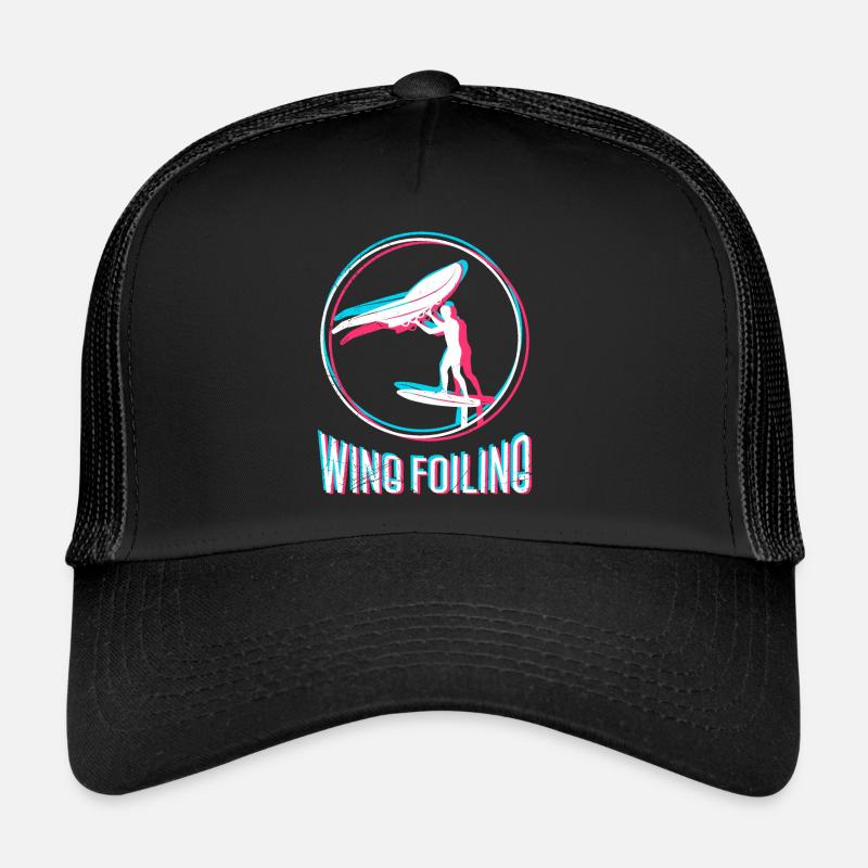 Wing Foiling Wing Surf Wing Foiler - Casquette trucker - noir/noir