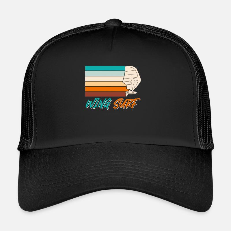 Wing Surf Wing Foil Wing Foiler - Casquette trucker  - noir/noir