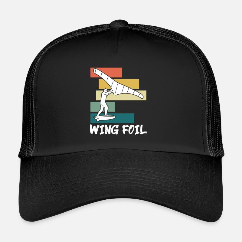 Wing Foil Wingsurf Wingfoiling Wingfoil Wing Surf - Casquette trucker - noir/noir