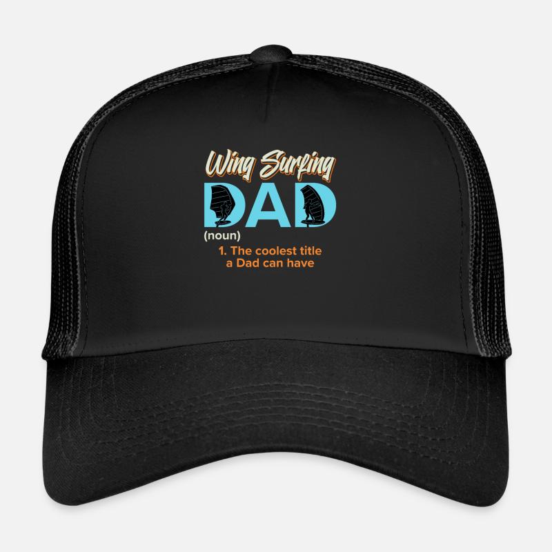 Wing Foiling Papa Wing Surf Wing Foil - Casquette trucker - noir/noir