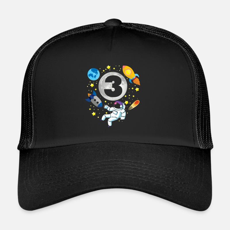 astronaute | | spatiale 3ème | Bday 3 ans Bday Casquette trucker 