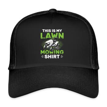 Lawn mower "This is my lawn mower" - Trucker Cap - black/black - Front