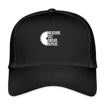 Carpenter's Saying - Carpenter's Saying - Saw Gift - Trucker Cap - black/black - Front