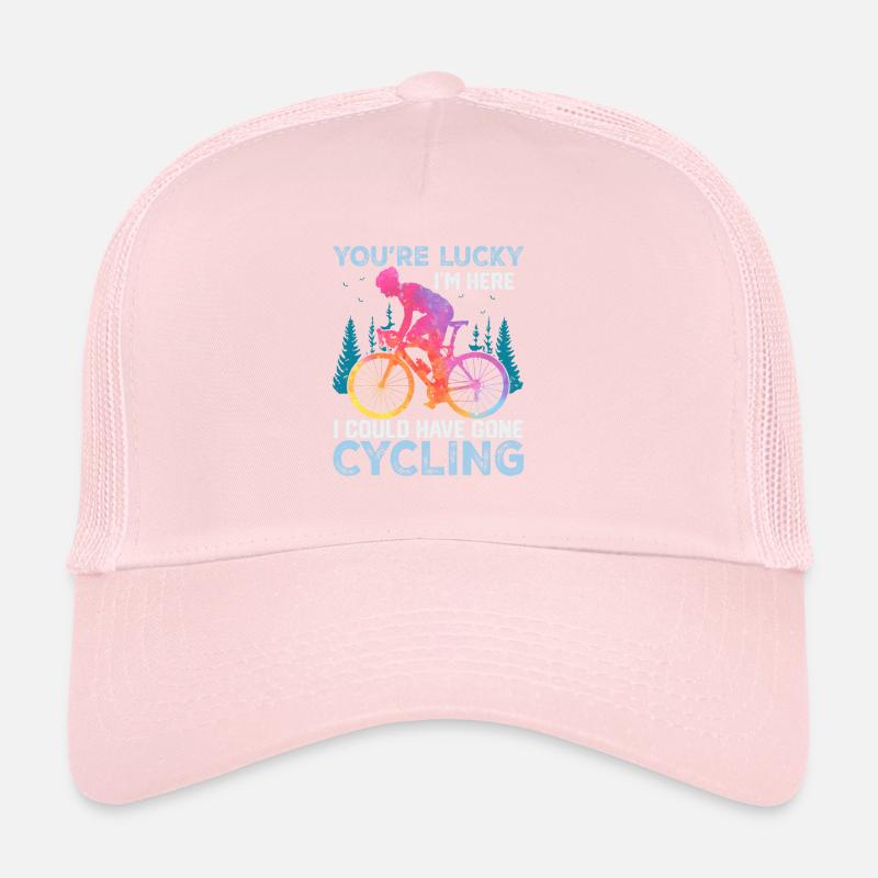 Fahrrad Zitat Glücklich Danke Gaming Trucker Cap