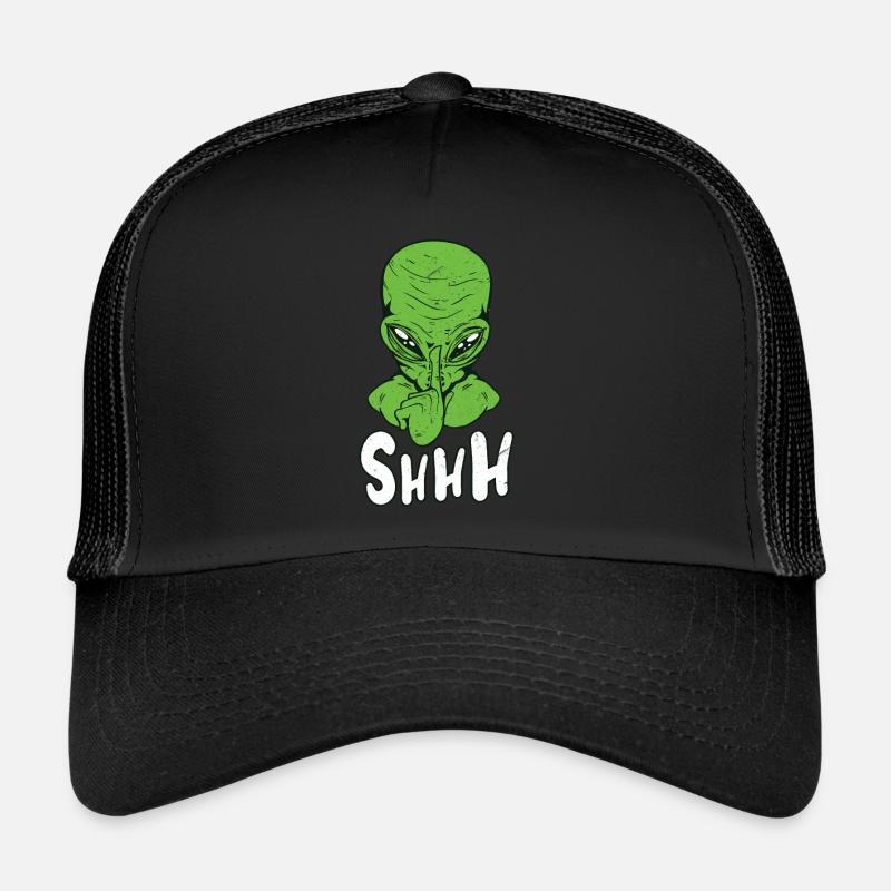 Psst Quiet School Class Teacher Alien Trucker Cap