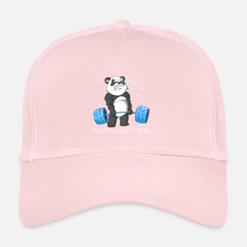 the struggle is real panda Trucker Cap