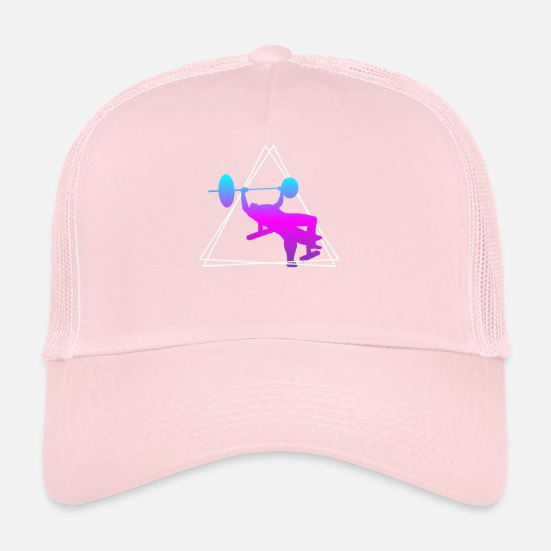 Bodybuilder Power Sport Bench Press Retro Gift Trucker Cap