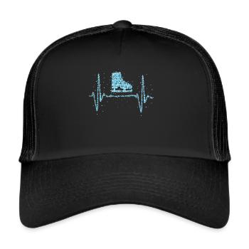 Patinage sur glace Heartbeat Patinage sur glace - Casquette trucker  - noir/noir - Devant