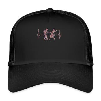 Couple Dance Dance Dance Couple Heartbeat - Trucker Cap - black/black - Front