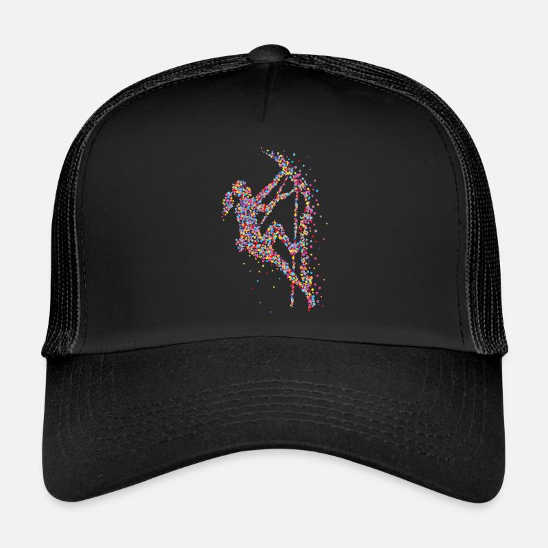 Klettern Bouldern Kletterer Kletterwand - Trucker Cap - Schwarz/Schwarz