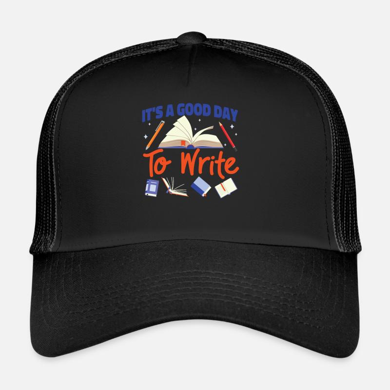 Writing Book Novel Writer & Trucker Cap
