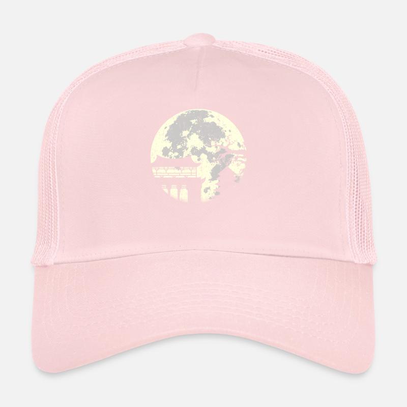 Japanische Tempel mit Mond Trucker Cap