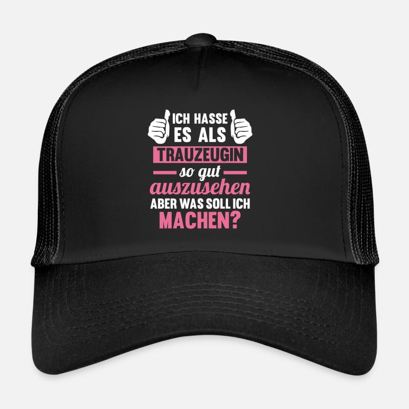 Trauzeugin - Trucker Cap - Schwarz/Schwarz
