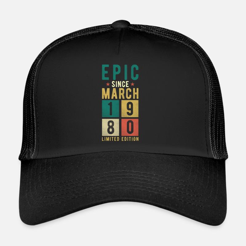 Birthday March 1980 Trucker Cap